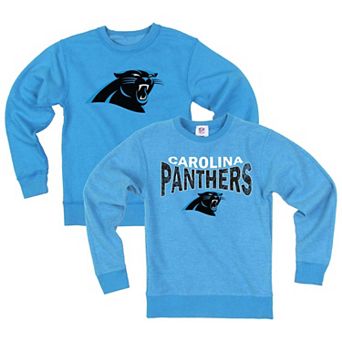 Youth Wes & Willy Blue Carolina Panthers Reversible Fleece Sweatshirt