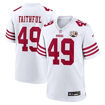 Men's Nike The Faithful White San Francisco 49ers 80th Anniversary Game Jersey