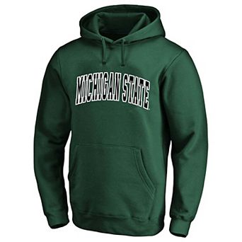 Men's Champion Green Michigan State Spartans Arch Over Tackle Twill Hoodie