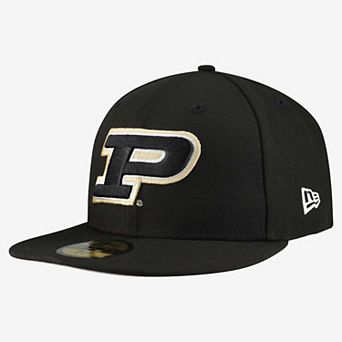 Men's New Era Black Purdue Boilermakers Core 59FIFTY Fitted Hat