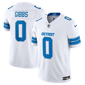 Men's Nike Jahmyr Gibbs White Detroit Lions Vapor F.U.S.E. Stitched Limited Jersey