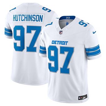 Men's Nike Aidan Hutchinson White Detroit Lions Vapor F.U.S.E. Stitched Limited Jersey