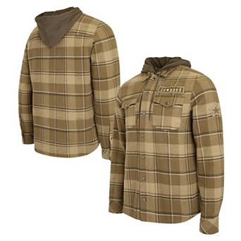 Men's Darius Rucker Collection by Fanatics Brown Dallas Cowboys Woven Hooded Full-Snap Shacket
