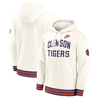 Men's Nike Cream Clemson Tigers Legacy Retro Pullover Hoodie