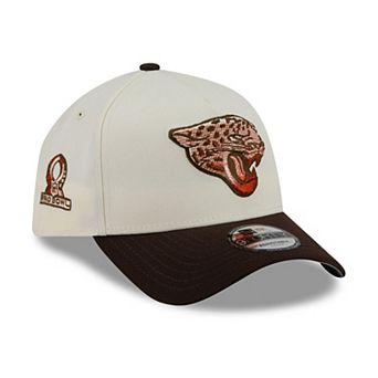 Men's New Era Cream/Brown Jacksonville Jaguars Pumpkin Spice A-Frame 9FORTY Adjustable Hat