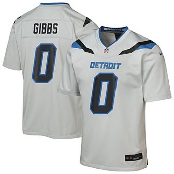 Youth Nike Jahmyr Gibbs Silver Detroit Lions 2026 Rivalries Collection Game Jersey