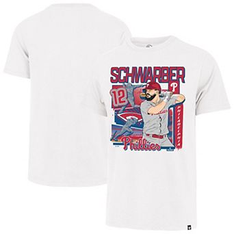 Men's '47 Kyle Schwarber White Philadelphia Phillies Field Mark Franklin T-Shirt