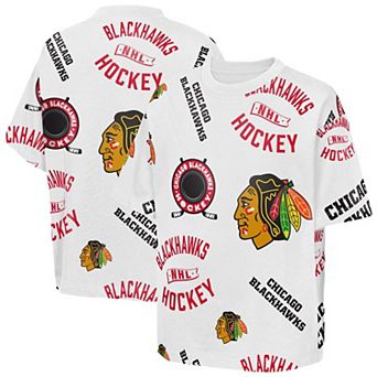 Youth Outerstuff White Chicago Blackhawks Unstoppable Elevated T-Shirt