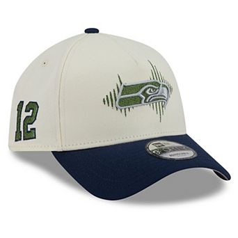Men's New Era Cream Seattle Seahawks Rivalries Collection 9FORTY A-Frame Adjustable Hat