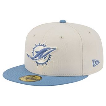 Men's New Era Cream/Blue Miami Dolphins Color Pack 59FIFTY Fitted Hat