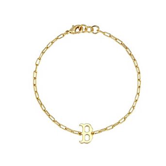 Women's by Jill Martin Gold Boston Red Sox Classic Paperclip Bracelet