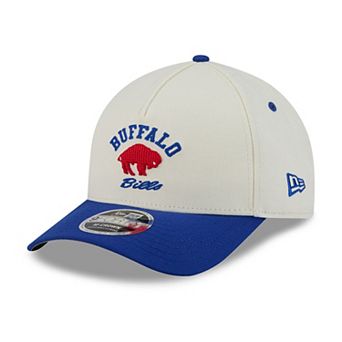 Men's New Era Cream/Royal Buffalo Bills Throwback Arch 9FORTY A-Frame M-Crown Adjustable Hat