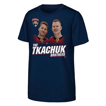 Youth Outerstuff Brady Tkachuk & Matthew Tkachuk Navy Florida Panthers Tkachuk Brothers T-Shirt