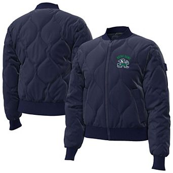 Women's Under Armour Navy Notre Dame Fighting Irish Heritage Quilted Jacket