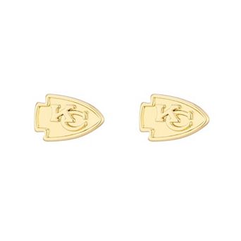 Women's LUV AJ Gold Kansas City Chiefs Logo Stud Earrings
