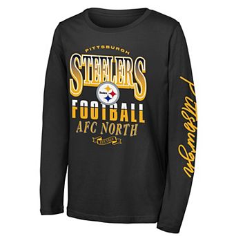 Youth Outerstuff Black Pittsburgh Steelers Real Ones Long Sleeve T-Shirt