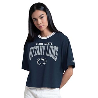 Women's Starter Navy Penn State Nittany Lions Ace Cropped T-Shirt