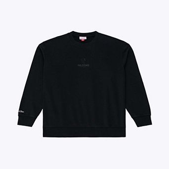 Men's Mitchell & Ness Black Atlanta Falcons Core Essentials Micro Logo Fleece Sweatshirt