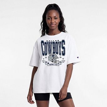 Women's Champion White Dallas Cowboys Oversized T-Shirt