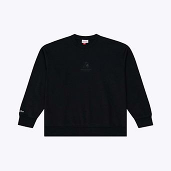 Men's Mitchell & Ness Black Tampa Bay Buccaneers Core Essentials Micro Logo Fleece Sweatshirt