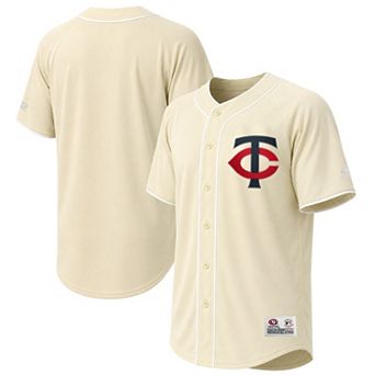 Men's Stitches Cream Minnesota Twins Fashion Jersey