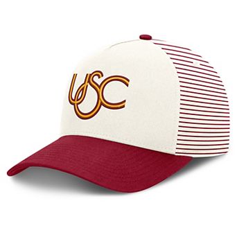 Unisex Nike White/Cardinal USC Trojans Vault Striped A-Frame Rise Adjustable Hat