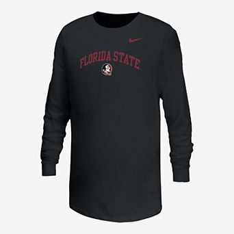 Youth Nike Black Florida State Seminoles Arched Core Long Sleeve T-Shirt
