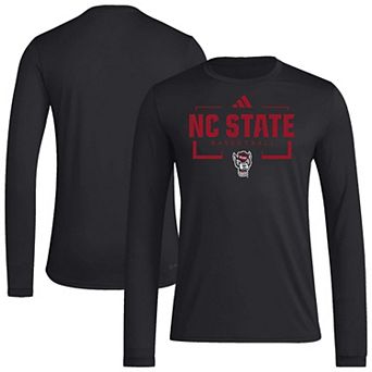 Men's adidas Black NC State Wolfpack Basketball Icon Pregame Long Sleeve T-Shirt