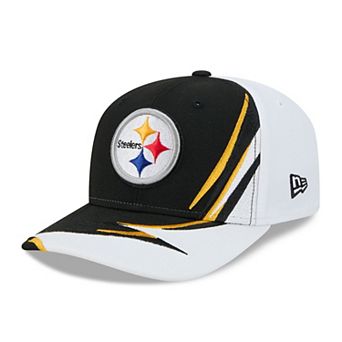 Men's New Era Black/White Pittsburgh Steelers Fan 9SEVENTY Adjustable Hat