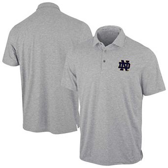 Men's Antigua Heather Gray Notre Dame Fighting Irish Static Polo