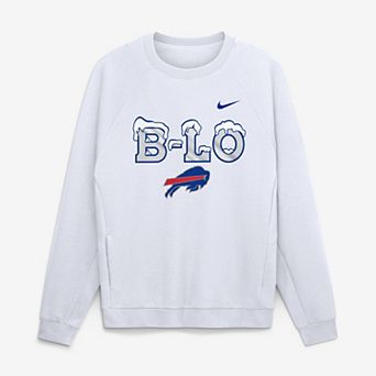 Men's Nike White Buffalo Bills Rivalries Collection Dri-FIT Crew Sweatshirt