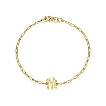 Women's by Jill Martin Gold New York Yankees Classic Paperclip Bracelet