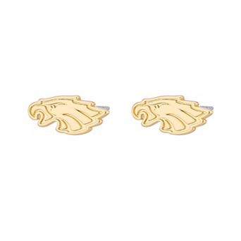 Women's LUV AJ Gold Philadelphia Eagles Logo Stud Earrings