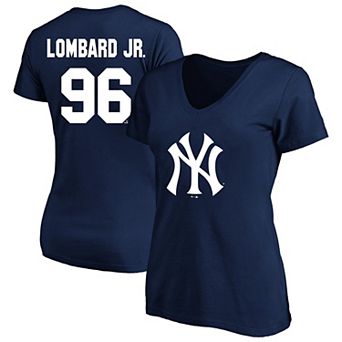 Women's Fanatics George Lombard Jr. Navy New York Yankees Name & Number T-Shirt