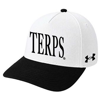 Unisex Under Armour White Maryland Terrapins Blitzing Accent 5-Panel Adjustable Hat