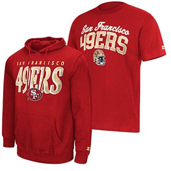 Men's Starter Scarlet San Francisco 49ers Logo T-Shirt & Hoodie Set