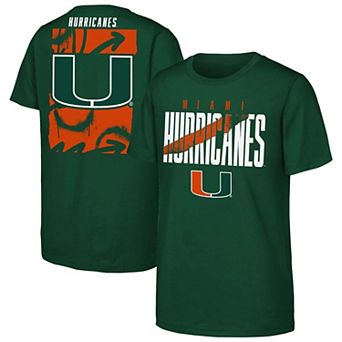 Youth Outerstuff Green Miami Hurricanes Cut Through T-Shirt
