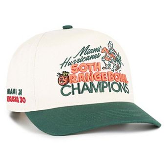Men's '47 Natural Miami Hurricanes Orange Bowl Champions Scored Hitch Adjustable Hat
