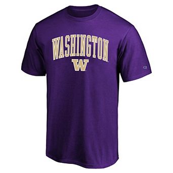 Men's Champion Purple Washington Huskies Champion Big & Tall Team Arch Over Wordmark T-Shirt