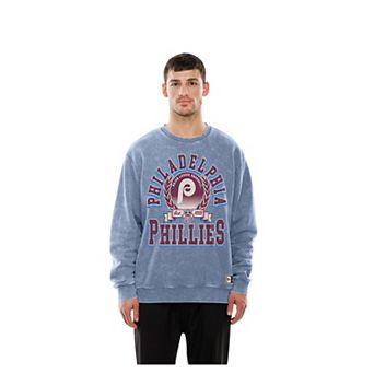 Men's New Era Light Blue Philadelphia Phillies Mineral Washed Crewneck Sweatshirt
