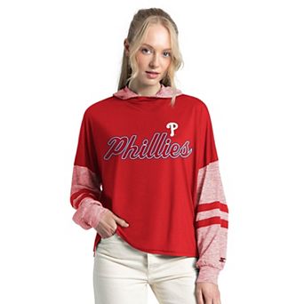 Women's Starter Red Philadelphia Phillies Fuel Up Lightweight Hoodie