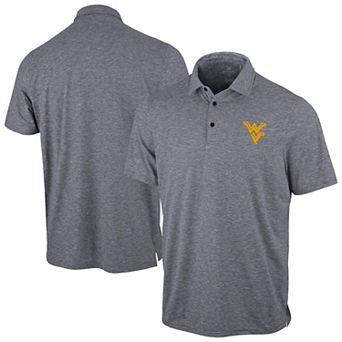 Men's Antigua Heather Navy West Virginia Mountaineers Static Polo