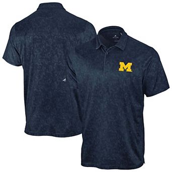 Men's Antigua Navy Michigan Wolverines Lush Polo