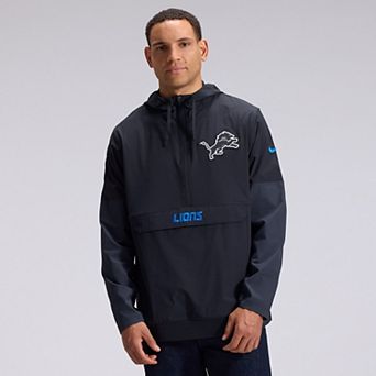 Men's Nike Black Detroit Lions 2026 Rivalries Collection Sideline Anorak Half-Zip Jacket