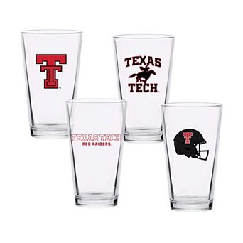 Texas Tech Red Raiders 16oz. Collector Pint Glass Four-Piece Set