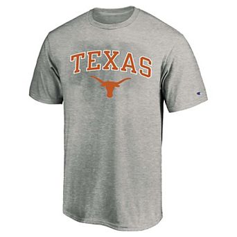 Men's Champion Heather Gray Texas Longhorns Champion Big & Tall Team Arch Over Wordmark T-Shirt