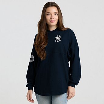 Women's Fanatics Navy New York Yankees Spirit Jersey Heavyweight Long Sleeve T-Shirt