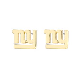 Women's LUV AJ Gold New York Giants Logo Stud Earrings