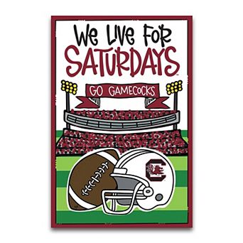 South Carolina Gamecocks We Live For Saturdays 12" x 18" Garden Flag
