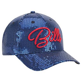 Women's New Era Blue Buffalo Bills Sequin Script 9FORTY Adjustable Hat